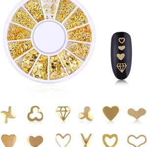 3D Gold Alloy Nail Art Set Various Nail Art Stickers